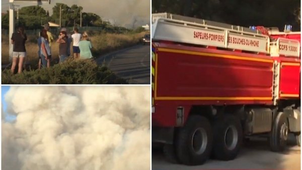 ВЕЛИКИ ПОЖАР У МАРСЕЈУ: Дим прекрио небо, евакуисане хиљаде људи (ВИДЕО)