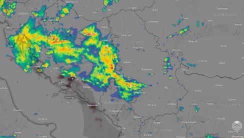 ZASTRAŠUJUĆA RADARSKA SLIKA: Na snazi crveni meteoalarm, stiže nam velika oluja iz Bosne (FOTO)