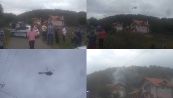 ПРВЕ ФОТОГРАФИЈЕ СА МЕСТА ПАДА ЛЕТЕЛИЦЕ: Војни авион се срушио у двориште мештанина из Брасине, има погинулих (ФОТО)