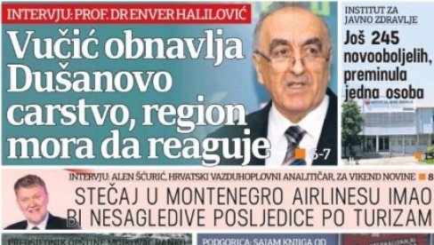 MILOVI MEDIJI: Vučić obnavlja Dušanovo carstvo, region mora da reaguje