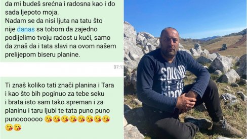 TATA MORA DA BRANI SINJAJEVINU! Rašo, sa suzama u očima, preko telefona čestitao ćerci rođendan (FOTO)