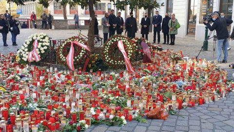 БОРБА ПРОТИВ ГОВОРА МРЖЊЕ: Полагање венца на месту терористичког напада у центру Беча