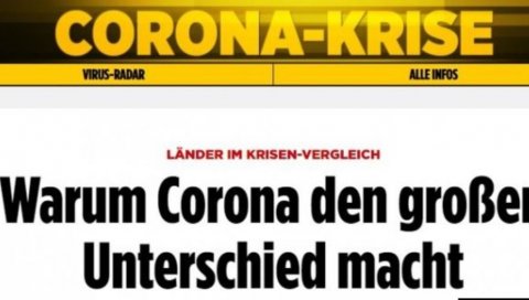 НЕМАЧКИ БИЛД О СИТУАЦИЈИ СА ПАНДЕМИЈОМ КОРОНЕ: Србија ће најбоље у Европи проћи кроз корона кризу (ФОТО)