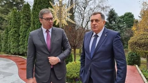 VUČIĆ OTKRIO U KAKVOM JE STANJU DODIK: Stanje nije idealno, ali se dobro drži (VIDEO)