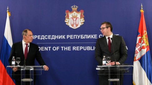 VUČIĆ I LAVROV SE OBRATILI JAVNOSTI: Branićemo istinu zajedno sa Rusijom, odnosi najbolji u istoriji (VIDEO)