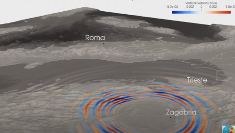 ВИДЕО РЕКОНСТРУКЦИЈА ЗЕМЉОТРЕСА У ХРВАТСКОЈ: Показано уздизање и спуштање земље, пренео се све до Италије (ВИДЕО)