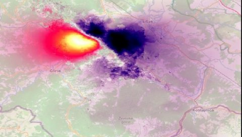 САТЕЛИТСКИ СНИМЦИ: Тло у Петрињи спустило се 10 цм (ФОТО)