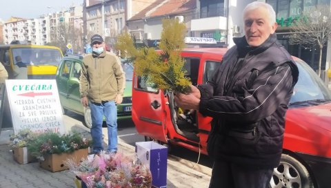 АТРАКТИВНЕ МИМОЗЕ ИСПРЕД ПИЈАЦЕ У ПАРАЋИНУ: Купаца прелепих гранчица увек има, а ево која им је цена