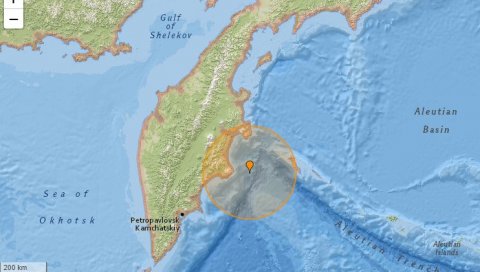 ЈАК ЗЕМЉОТРЕС ПОГОДИО КАМЧАТКУ: Епицентар на 57 километара дубине и 6,9 степени