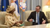 ODLIČNI ODNOSI SRBIJE I NIGERIJE: Vučić primio u oproštajnu posetu ambasadorku Eniolu Olaitan Adžaji (FOTO)