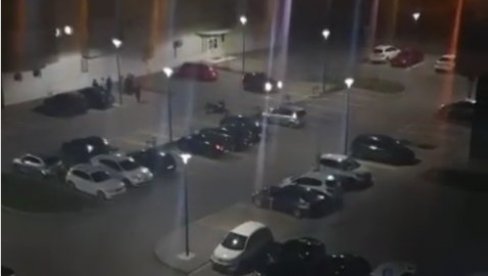 BAHATA VOŽNJA NA PARKINGU U NOVOM SADU: Zaleću se kolima, uleću u krivine (VIDEO)