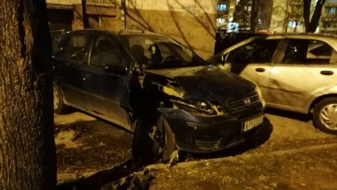 HAOS U NIŠU: Vozilom oborio drvo, oštetio četiri automobila - jedna osoba povređena (FOTO)