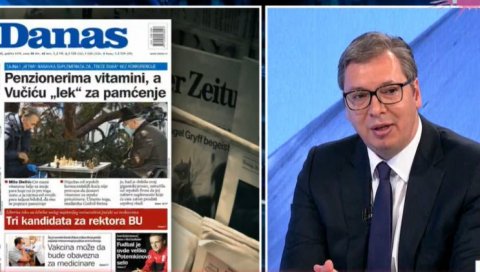 ВУЧИЋ О НАСЛОВНОЈ СТРАНИ ДАНАСА: Говорили су и да сам луд када су се појавили рачуни у Маурицијусу и Хонг Конгу, мене не могу да увреде