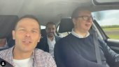 ONO KAD VOZI PREDSEDNIK SRBIJE: Ministar Mali objavio zanimljiv snimak - na putu za Šabac (VIDEO)