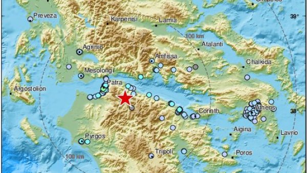 ЗЕМЉОТРЕС ПОГОДИО ГРЧКУ: Епицентар код Аиглоа