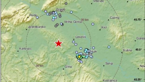 TRESLO SE TLO U HRVATSKOJ: Epicentar zemljotresa u blizini Zagreba