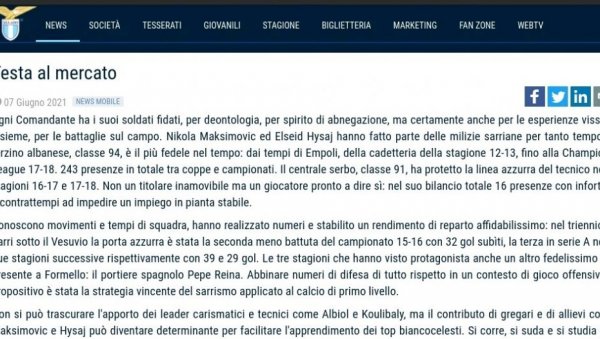 ЛАЦИО НАЈАВИО САРИЈА И ПОЈАЧАЊА ПА СЕ БРЗО СЕ ПОКАЈАО: „Обрисали“ Максимовића и Албанца (ФОТО)