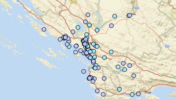 ЈОШ ЈЕДАН ЗЕМЉОТРЕС У ХРВАТСКОЈ: Тресло се тло у близини Шибеника