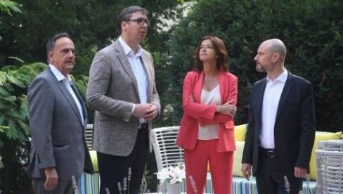 VUČIĆ SE SASTAO SA POSREDNICIMA EP: Predsednik razgovarao sa Fajon, Bilčikom i Flekenštajnom (FOTO)