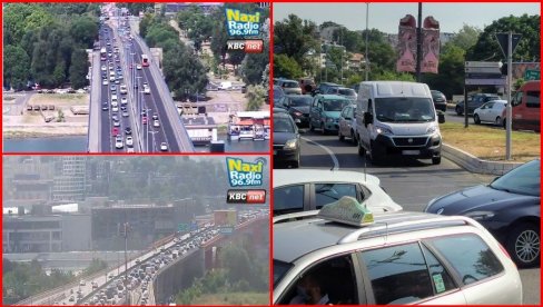 LANČANI SUDAR NA DUŠANOVCU: Velike gužve u gradu, na auto-putu kolaps (FOTO)