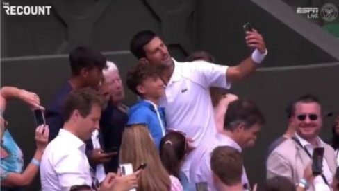 TO MOŽE SAMO NOVAK VELIKOG SRCA: Kako je na Vimbldonu nastao selfi sa šampionom (VIDEO)