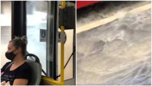 ULICE BEOGRADA POD VODOM: Autobus se probija kroz reku (VIDEO) ULICE BEOGRADA POD VODOM: Autobus se probija kroz reku (VIDEO)