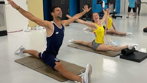 NOVAK PRAVI ŠPAGU KAO OD ŠALE: Đoković upao na trening gimnastičarke, a onda tražio fotku