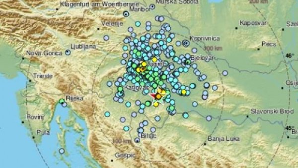 ЈАК ЗЕМЉОТРЕС У ХРВАТСКОЈ: Поново се тресло тло код Петриње