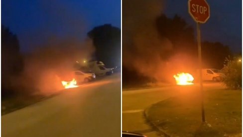 IZGOREO PARKIRANI AUTOMOBIL U NOVOM SADU: Čule se detonacije, vatrogasci brzo reagovali (VIDEO) IZGOREO PARKIRANI AUTOMOBIL U NOVOM SADU: Čule se detonacije, vatrogasci brzo reagovali (VIDEO)