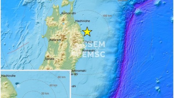 ЈАК ЗЕМЉОТРЕС У ЈАПАНУ! Повређене три особе