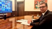 VUČIĆ UČESTVUJE NA SAMITU ZA DEMOKRATIJU: Predsednik se obraća putem video-linka na poziv predsednika SAD (FOTO)