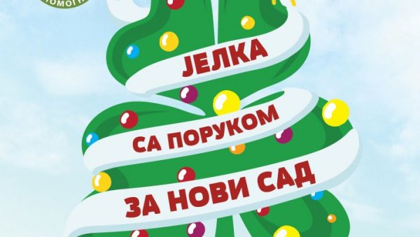 ИДЕЈЕ НА РЕЦИКЛИРАНИМ УКРАСИМА: Јелка са поруком за Нови Сад