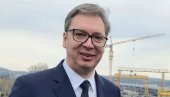 ВУЧИЋ ОБИЛАЗИ РАДОВЕ НА АУТО-ПУТУ МИЛОШ ВЕЛИКИ: Председник на деоници Прељина -Пожега (ВИДЕО)