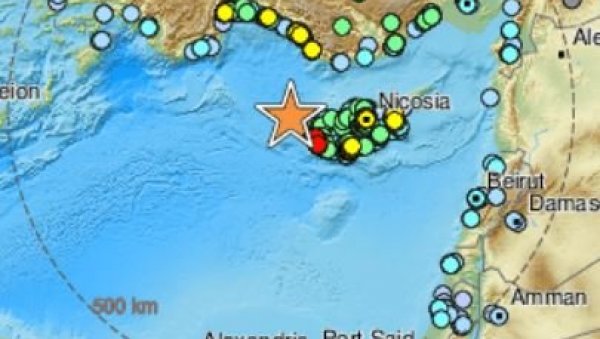 СНАЖАН ЗЕМЉОТРЕС ПОГОДИО КИПАР: Осетио се и у Египту, Турској и Израелу