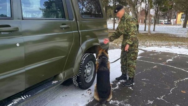 ОВАКО СЕ ОБУЧАВАЈУ СЛУЖБЕНИ ПСИ: Оспособљавање водича и животиња за проналажење минско-експлозивних средстава (ФОТО)