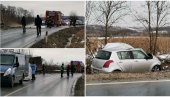 VOZAČ KAMIONA ZASPAO ZA VOLANOM? Detalji stravične saobraćajne nesreće kod Kruševca, delovi automobila rasuti po putu (FOTO/VIDEO)