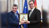 VUČIĆ SE SASTAO SA SLUCKIM: Predsednik primio važnog gosta iz Ruske Federacije (FOTO)