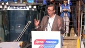 VUČIĆ NA SKUPU U MEROŠINI: Predsednik poručio - Dela i istinu niko ne može da pobedi (VIDEO)