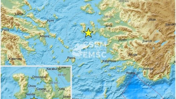 ЗЕМЉОТРЕС КОД ГРЧКОГ ОСТРВА: Тресла се и Турска