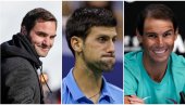 NADAL I FEDERER GLEDAJU I SMEJU SE: Novak Đoković ostvario novi ATP podvig, ali teško da će stići najveće rivale