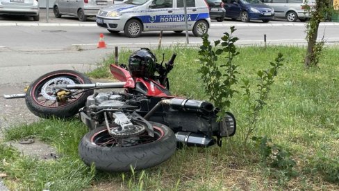 MOTOCIKLISTA OBOREN NA ZRENJANINSKOM PUTU: Stvaraju se velike gužve (VIDEO)