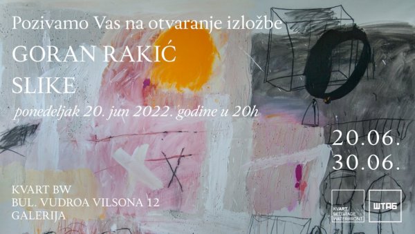 РАДОВИ ГОРАНА РАКИЋА У БЕОГРАДСКОЈ ГАЛЕРИЈИ КВАРТ: Неукротива бујица боја и линија