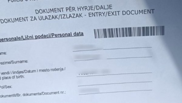 ОВО СУ ДОКУМЕНТИ ЗА УЛАЗАК НА АДМИНИСТРАТИВНОМ ПРЕЛАЗУ МЕРДАРЕ: Грађанима са српским личним картама се издају пропратни папири (ФОТО)