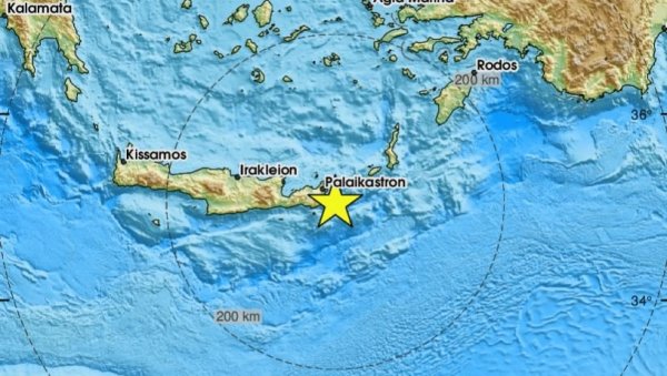 ЈАК ЗЕМЉОТРЕС ПОГОДИО КРИТ: Потрес јачине 5,8 по Рихтеру