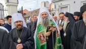 PATRIJARH PORFIRIJE STIGAO U VUKOVAR: Ispred Sabornog hrama, NJegovu Svetost dočekao Preosvećeni Episkop osečkopoljski i baranjki