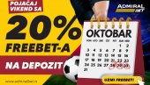 АДМИРАЛБЕТ ЧАСТИ И ОВОГ ВИКЕНДА – ПРЕУЗМИТЕ 20% ФРЕЕБЕТА СВАКОГ ДАНА