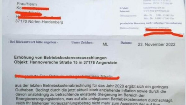 ОБЈАВА ЗАБРИНУТОГ ГАСТАРБАЈТЕРА: Живи у Немачкој и добио папир на коме нису добре вести (ФОТО)