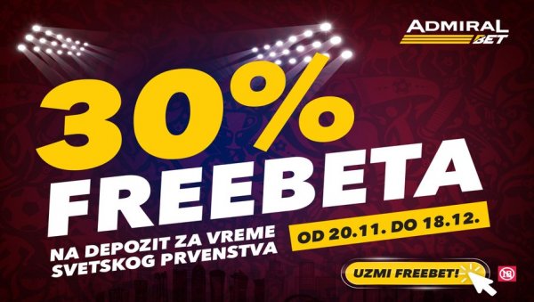 КРЕЋЕ ЧЕТВРТФИНАЛЕ МУНДИЈАЛА – УЗМИТЕ 30% ФРЕЕБЕТА У АДМИРАЛБЕТ-У