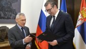 VUČIĆ SE SASTAO SA RUSKIM AMBASADOROM: Bocan-Harčenko uručio predsedniku čestitku Putina povodom Dana državnosti Srbije (FOTO)