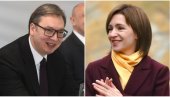 VUČIĆ RAZGOVARAO SA PREDSEDNICOM MOLDAVIJE: Potvrđena podrška teritorijalnom integritetu obe zemlje